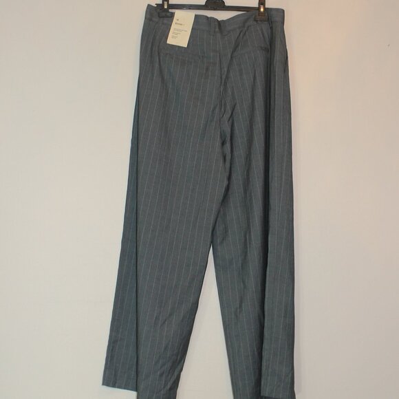 NWT Frank And Oak Emma Gray classic business wide leg lined pants size 16 - Picture 4 of 9